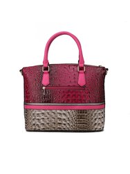 Autumn Crocodile Skin Tote Bag With Wallet