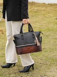 Autumn Crocodile Skin Tote Bag With Wallet