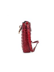 Avery Faux Crocodile Embossed Vegan Leather Women’s Crossbody Bag