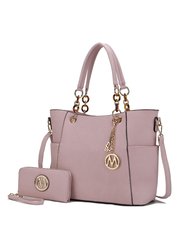 Bonita Tote Handbag With Wallet - 2 Pieces - Pink