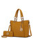 Bonita Tote Handbag With Wallet - 2 Pieces - Mustard