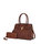 Bruna Satchel Bag With A Matching Wallet -2 Pieces Set - Brown
