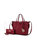 Bruna Vegan Leather Women’s Tote Bag With Wallet – 2 Pieces - Red