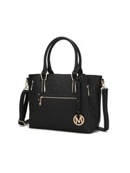 Cairo M Signature Satchel Bag - Black