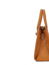 Calla Vegan Leather Women’s Satchel Bag With Credit Card Holder - 2 Pieces