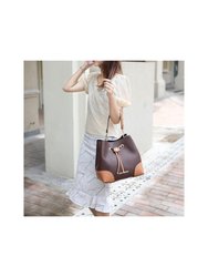 Candice Color Block Bucket Bag With Matching Wallet