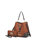 Candice Color Block Bucket Bag With Matching Wallet - Cognac-Coffee