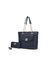 Chiari Tote Bag With Wallet - 2 Pieces - Navy