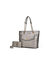 Chiari Tote Bag With Wallet - 2 Pieces - Pewter