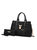 Christine Vegan Leather Women’s Satchel Bag With Wallet – 2 pieces - Black