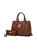 Christine Vegan Leather Women’s Satchel Bag With Wallet – 2 pieces - Cognac