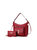 Clara Vegan Leather Women’s Shoulder Bag with Wristlet Wallet - Red