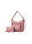 Clara Vegan Leather Women’s Shoulder Bag with Wristlet Wallet - Pink