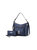 Clara Vegan Leather Women’s Shoulder Bag with Wristlet Wallet - Navy