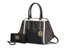 Daisy 2 PCS Croco Satchel Bag & Wallet - Black Charcoal