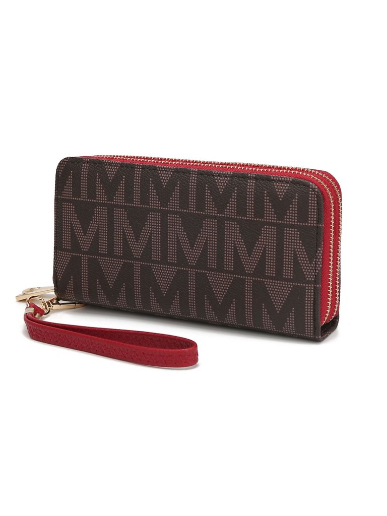 Danielle Milan M Signature Wallet Wristlet - Red