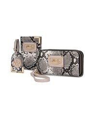 Darla Snake Travel Gift For Women Set – 3 Pieces By Mia K - Light Grey