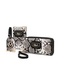 Darla Snake Travel Gift For Women Set – 3 Pieces By Mia K - Black