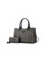 Davina Vegan Leather Women’s Tote Bag With Wallet - Charcoal
