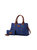 Davina Vegan Leather Women’s Tote Bag With Wallet - Royal Blue