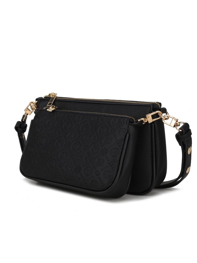 Dayla Vegan Leather Women’s Shoulder Bag - Black