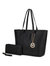Dinah Light Weight Tote Handbag with Wallet - Black