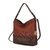 Dione Vegan leather Shoulder Handbag For Women's - Coffee