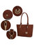 Edelyn Embossed M Signature Tote Handbag Set