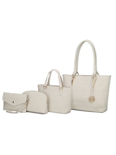 MKF Collection by Mia K Edelyn Embossed M Signature Tote Handbag Set product