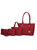 Edelyn Embossed M Signature Tote Handbag Set - Red