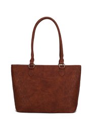 Edelyn Embossed M Signature Tote Handbag Set