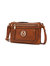 Elaina Multi Pocket Crossbody Handbag - Cognac Brown