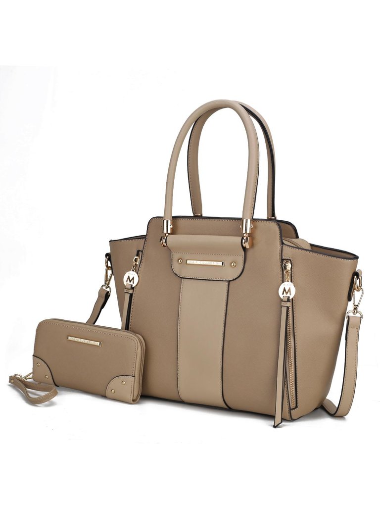 Eliana Vegan Leather Women’s Tote Bag - Taupe