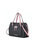 Elise Vegan Leather Color-block Women’s Satchel Handbag - Charcoal-Pink