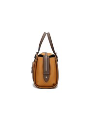 Elise Vegan Leather Color-block Women’s Satchel Handbag