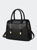 Elsa Vegan Leather Women’s Satchel Bag - Black