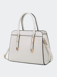 Elsa Vegan Leather Women’s Satchel Bag - White
