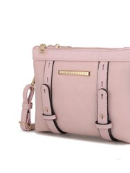 Elsie Multi Compartment Crossbody Bag - Blush Pink