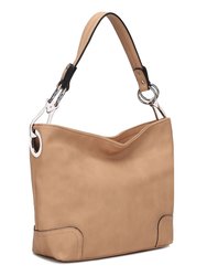 Emily Soft Vegan Leather Hobo Handbag - Tan