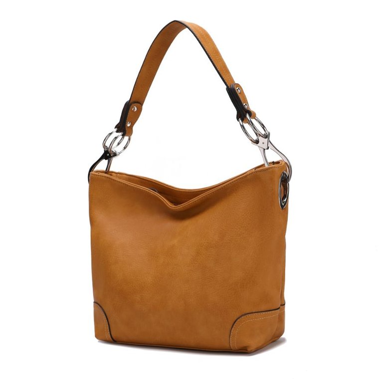Emily Soft Vegan Leather Hobo Handbag - Mustard