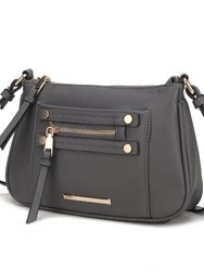 Essie Crossbody Handbag Vegan Leather Women - Charcoal