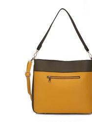 Evie Two-Tone Vegan Leather Women’s Shoulder Bag