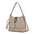 Ezra Snake Embossed Vegan Leather Women’s Shoulder Bag - Beige