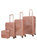 Felicity Luggage Trolley Bag 4-Piece Set - Rose Gold