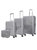 Felicity Luggage Trolley Bag 4-Piece Set - Silver