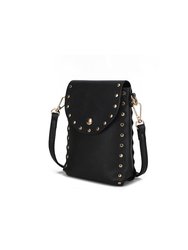 Filomena Vegan Leather Women’s Crossbody - Black