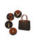 Finnley Vegan Leather Women’s 3 Pc Satchel Bag, Crossbody & Wristlet -3-piece set
