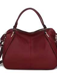 Fiorella Weekender Vegan Leather Women’s Handbag - Red