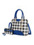 Gabriella Checkers Handbag With Wallet - Royal Blue