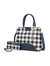 Gabriella Checkers Handbag With Wallet - Navy